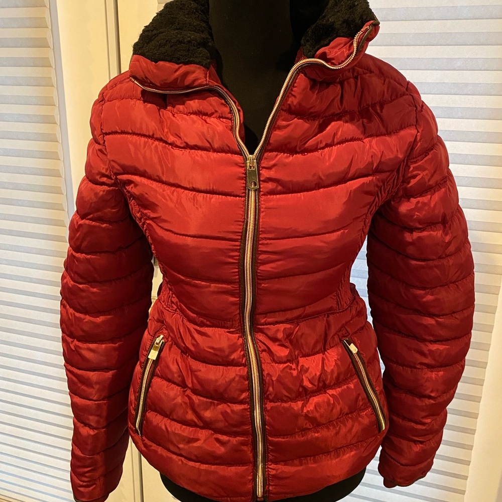Women's Red Puffer Jacket